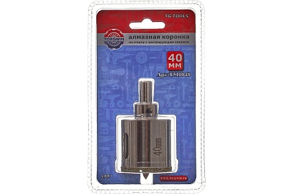 Алмазная коронка по стеклу с центрирующим сверлом 40 мм TORGWIN T511048