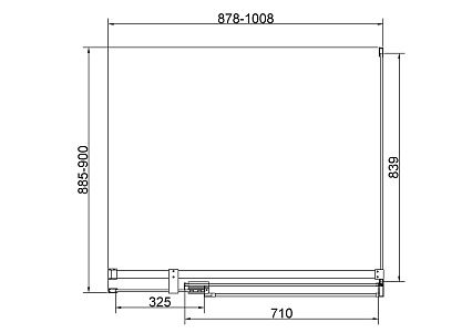 Душевой уголок Vincea Экстенза (Extenza) VSR-4EX901090CL 90/100x90 хром, прозрачное