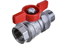 Шаровой кран Giacomini R859, 3/4, ВН, ручка-бабочка, хромированный, с разъемным соединением R859x325