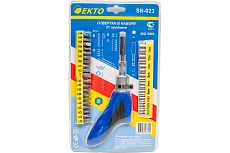 Поворотная отвертка с насадками EКТО 31 предмет SN-023