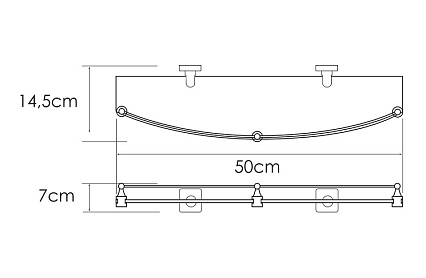 Полка WasserKRAFT Rhin K-8744 никель