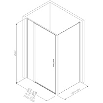 Душевой уголок Allen Brau Priority 120x100 прозрачный, черный браш