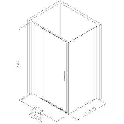 Душевой уголок Allen Brau Priority 120x100 прозрачный, черный браш