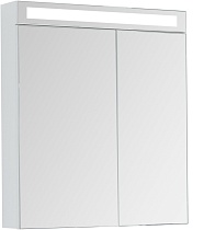 Зеркальный шкаф Dreja Max 70 см белый глянец