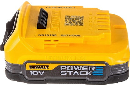Бесщеточный импульсный шуруповерт DeWalt 18 В XR батарея POWERSTACK, чемодан TSTAK DCF840E1T-XJ