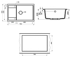 Кухонная мойка Point Велета PN3002AL 78 см серый