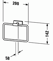 Полотенцедержатель Duravit Karree 0099611000 20 см