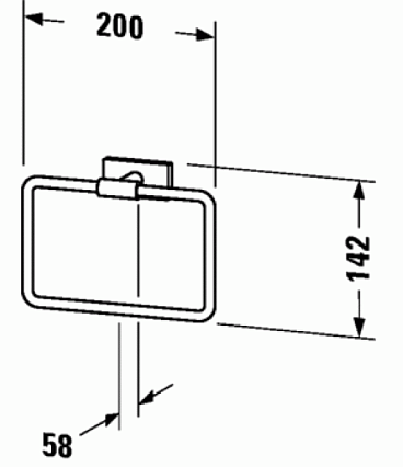 Полотенцедержатель Duravit Karree 0099611000 20 см