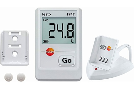 Логгер данных температуры Testo 174 T 0572 0561П с USB-интерфейсом, с поверкой, комплект 00-00311486