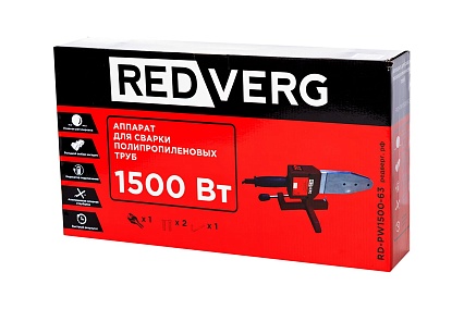 Аппарат для сварки полипропиленовых труб Redverg RD-PW1500-63 6614160