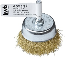 Кордщетка чашечная для дрели 50 мм латунь KWB 609113
