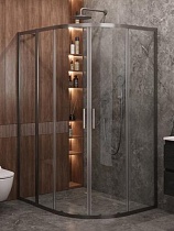 Душевой уголок Cezares MOLVENO-RH-2-120/90-C-GM-IV 120x90 прозрачный, оружейная сталь