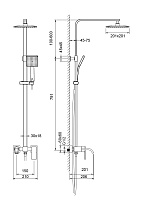 Душевая стойка Timo Selene SX-1013/03 черный матовый