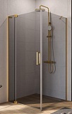 Душевой уголок Cezares Slider SLIDER-AH-1-90-70/80-GRIGIO-BORO 90x70/80 серое, брашированное золото