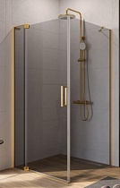 Душевой уголок Cezares Slider SLIDER-AH-1-90-70/80-GRIGIO-BORO 90x70/80 серое, брашированное золото