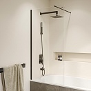 Шторка для ванны RGW SC-051B 351105106-14 60 см черный, прозрачное