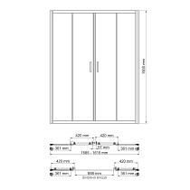 Душевая дверь WasserKRAFT Lippe 45S45 160x190