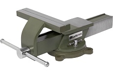 Тиски Сибртех слесарные, 200 мм, стальные, поворотные 18621