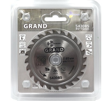 Диск пильный 85x15 мм, 24T TRIO-DIAMOND 543085