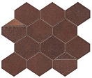 Мозаика Atlas Concorde Blaze Corten Mosaico Nest 25,8x29,4 см, 9BNC