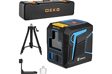 Лазерный самовыравнивающийся уровень Deko DKLL12 SET 2 со штативом 1 м (2 линии, зеленый луч) 065-0100