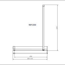 Душевая перегородка Vincea Walk-In VSW-4HR900CG 90x200 хром, тонированное