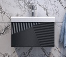 Тумба с раковиной Velvex Edge 60 см графит