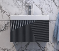 Тумба с раковиной Velvex Edge 60 см графит