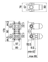 Скрытая часть Nobili Rubinetterie WE81102 смесителя для душа