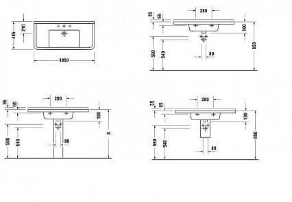 Раковина Duravit Starck 3 105