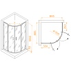 Душевой уголок RGW Classic CL-55B 90x90 прозрачное, черный 72095599-14