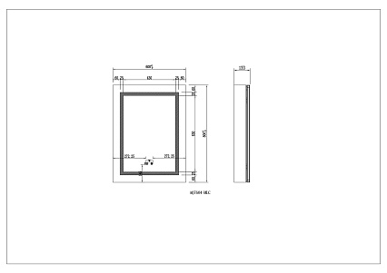 Зеркальный шкаф Aquatek 60x80 см с подсветкой, антипар, хром AQ7604-MLC