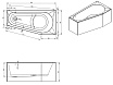 Акриловая ванна Riho Delta Plug & Play 160x80 L, с монолитной панелью