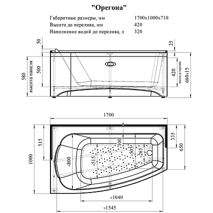 Боковая панель Радомир Орегона 100х71 L/R