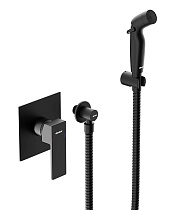 Смеситель Damixa Gala 537510300 с гигиеническим душем, черный матовый