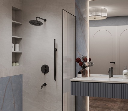 Душевой набор Vincea Villa VSFW-1VL3MB трехрежимный, черный матовый Душевой набор Vincea Villa VSFW-1VL3MB трехрежимный, черный матовый