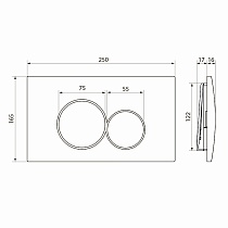 Кнопка смыва Point Виктория PN44061SC сатин/хром