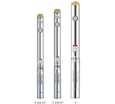 Скважинный насос LEO 3XRm 2/27-0.75 кабель 60 м, 750 Вт, 220В/50Гц, максимальный объем 2,7 куб.м/ч, максимальная высота 117 м 2115
