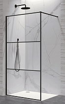 Душевая перегородка RGW Walk In WA-09B 90x200 черный, Ribbed 06100909-224