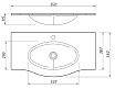 Раковина Caprigo Nokturn OW15-1313-R811 90 см бланж