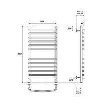 Полотенцесушитель электрический Point PN05158SE П12 50x80 хром