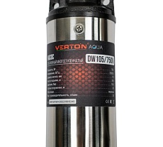 Скважинный многоступенчатый насос Verton DW105/750V (750Вт,Qmax 35л/мин,Hmax 105м,d насоса 76мм,верх.забор) 01.13295.13325