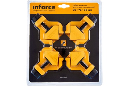 Набор зажимов для угловых соединений 4 шт Inforce 06-03-47