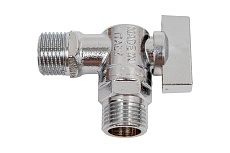 Кран для подключения бачков/смесителей Uni-Fitt НН 1/2&quot;, хромированный 180C2000