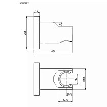 Держатель для душа AQUAme Siena AQM8722CR хром