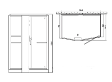 Душевая кабина Orans 89102LW white 150x100 с паром левая