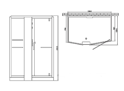 Душевая кабина Orans 89102LW white 150x100 с паром левая