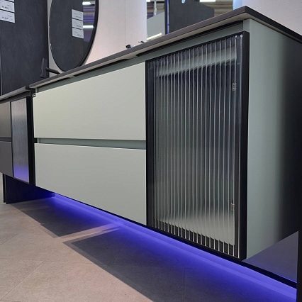 Тумба с раковиной Orans BC-2055-1200L-2GC 120 см серо-зеленый