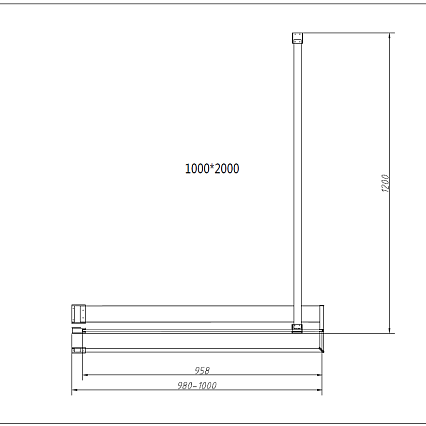 Душевая перегородка Vincea Walk-In VSW-4HR100CLG 100x200 брашированное золото, прозрачное