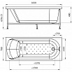 Акриловая ванна Ваннеса Николь 168х70 с г/м Классик хром